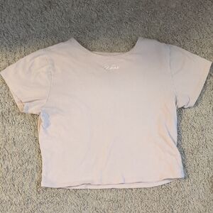 Light Pink Vans Cropped T-Shirt
